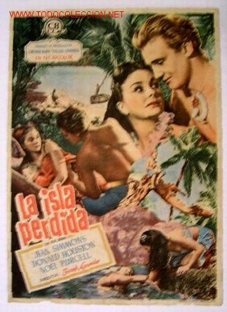 Folhetos de m&atilde;o de filmes antigos de cinema: LA ISLA PERDIDA (sin gastos de env&iacute;o)