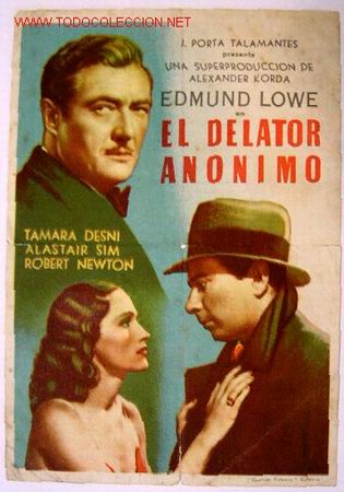 Foglietti di film di film antichi di cinema: EL DELATOR ANONIMO