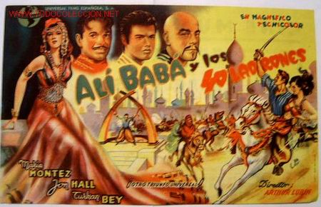 Flyers Publicitaires de Films Anciens: ALI BABA Y LOS 40 LADRONES