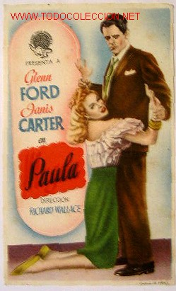 Folhetos de m&atilde;o de filmes antigos de cinema: PAULA - (sin gastos de env&iacute;o)