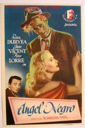Folhetos de m&atilde;o de filmes antigos de cinema: ANGEL NEGRO (sin costes de env&iacute;o)
