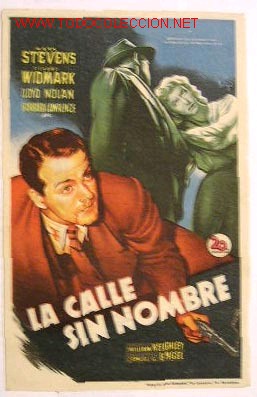Folhetos de m&atilde;o de filmes antigos de cinema: LA CALLE SIN NOMBRE (sin gastos de env&iacute;o)