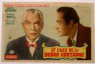 Foglietti di film di film antichi di cinema: EL CASO DE LOS DEDOS CORTADOS