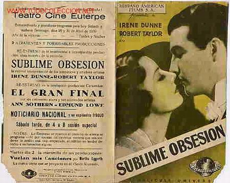 Foglietti di film di film antichi di cinema: SUBLIME OBSESION RARO , PM9067