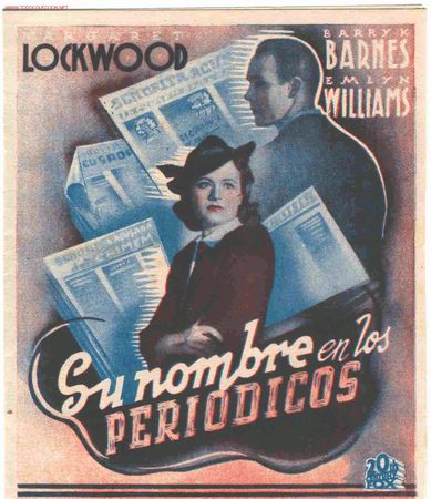 Foglietti di film di film antichi di cinema: SU NOMBRE EN LOS PERIODICOS