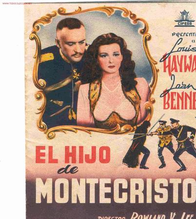 Flyers Publicitaires de Films Anciens: EL HIJO DE MONTECRISTO