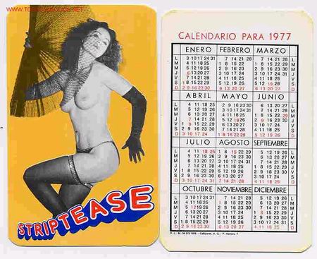 Cine: PROGRAMA CALENDARIO 1977 PELICULA STRIPTEASE CAD 00 - Foto 1