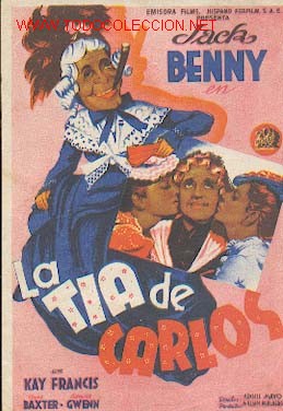 Cine: LA TIA DE CARLOS con Jack Benny - Foto 1