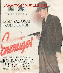 Cine: ENEMIGOS, Programa doble con publicidad (ver fotos complementarias) - Foto 1