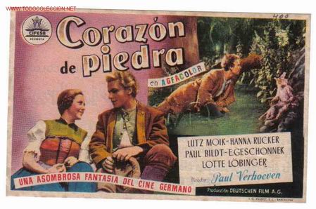 Foglietti di film di film antichi di cinema: CORAZON DE PIEDRA   PM534