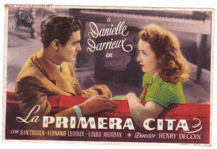 Foglietti di film di film antichi di cinema: LA PRIMERA CITA    PM587