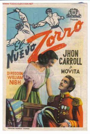 Foglietti di film di film antichi di cinema: EL NUEVO ZORRO   PM648