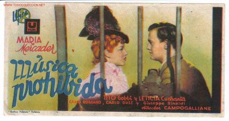 Cine: MUSICA PROHIBIDA      PM1055 - Foto 1