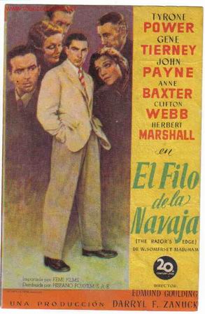 Foglietti di film di film antichi di cinema: EL FILO DE LA NAVAJA    PM827