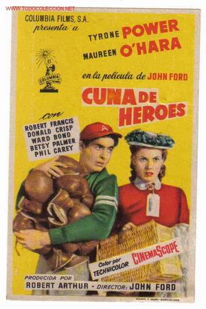 Foglietti di film di film antichi di cinema: CUNA DE HEROES    PM829