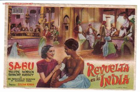 Foglietti di film di film antichi di cinema: REVUELTA EN LA INDIA SABU      PM898