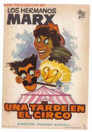 Cine: UNA TARDE EN EL CIRCO , HERMANOS MARX PMD 125 - Foto 1