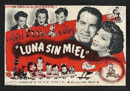 Cine: Luna sin miel (Claudette Colbert, Fred McMurray) - Foto 1