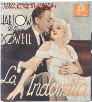 Cine: Programa.La indomita.Triptico.1936 con publicidad de cine - Foto 1