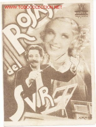 Cine: Programa Rosas del sur.doble.1937.con publicidad de cine - Foto 1