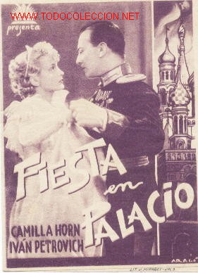 Cine: Programa.Fiesta en palacio.doble con publicidad de cine.1936 - Foto 1
