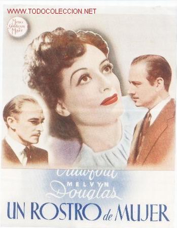 Cine: Programa Un rostro de mujer.doble con publicidad de cine.1945 - Foto 1