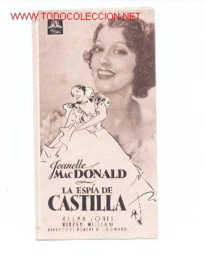 Cine: Programa La espia de castilla.Programa doble con publicidad de cine.1940 - Foto 1