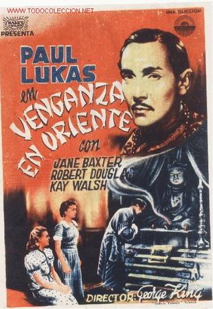 Cine: Programa Venganza en  Oriente.1943 con publicidad de cine al dorso - Foto 1
