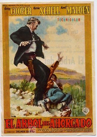 Kino: EL ARBOL DEL AHORCADO , GARY COOPER, SENCILLO  , SI TIENE CINE IMPRESO  PM4568