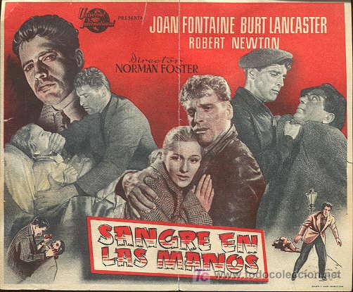 Cinema: PROGRAMA DE MANO - SANGRE EN LAS MANOS