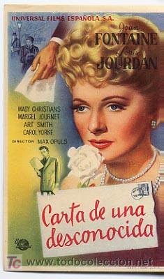 Cine: CARTA DE UNA DESCONOCIDA   .  PM4656 - Foto 1