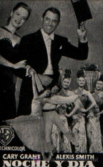 Cine: NOCHE Y DIA , TARJETA PEQUE&Ntilde;A, WARNER , CARY GRANT, SIN CINE IMPRESO