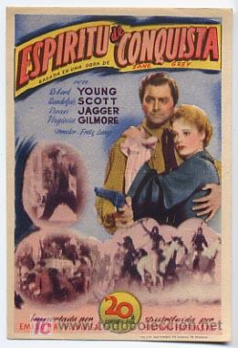 Cine: ESPIRITU DE CONQUISTA   , SENCILLO ,  PM4754 - Foto 1