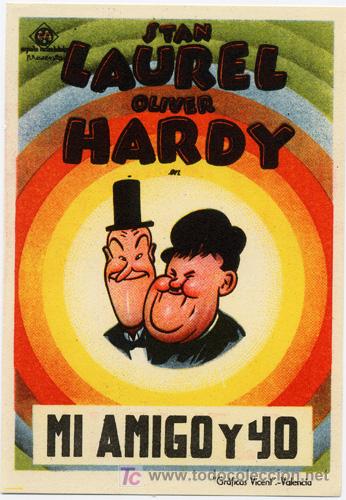 Cine: PTCC 312 MI AMIGO Y YO PROGRAMA SENCILLO STAN LAUREL OLIVER HARDY - Foto 1