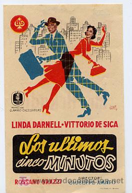 Cine: LOS ULTIMOS CINCO MINUTOS   ,   PM5008 - Foto 1