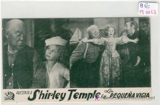 Folhetos de m&atilde;o de filmes antigos de cinema: (PS-1053)PROGRAMA DE CINE LA PEQUE&Ntilde;A VIGIA A&Ntilde;OS 30