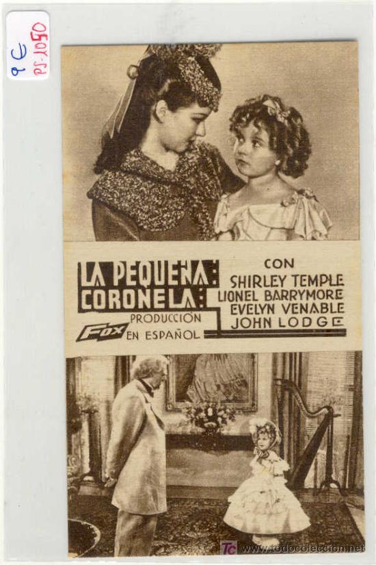 Kino: (PS-1050)PROGRAMA DE CINE LA PEQUE&Ntilde;A CORONELA A&Ntilde;OS 30