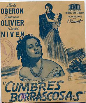 Cine: CUMBRES BORRASCOSAS , DOBLE        PM5115 - Foto 1
