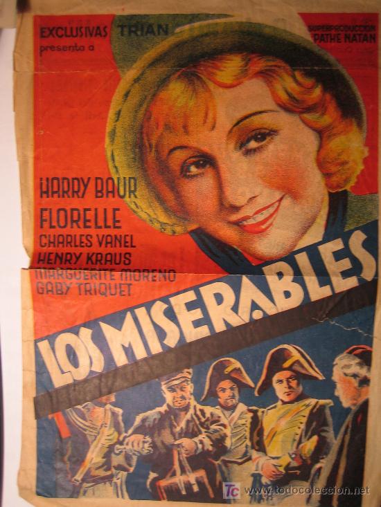 Cine: Folleto de mano - Los miserables - Foto 1