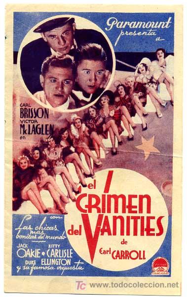 Cine: EL CRIMEN DE VANITIES , DOBLE  1936  ,   S452 - Foto 1