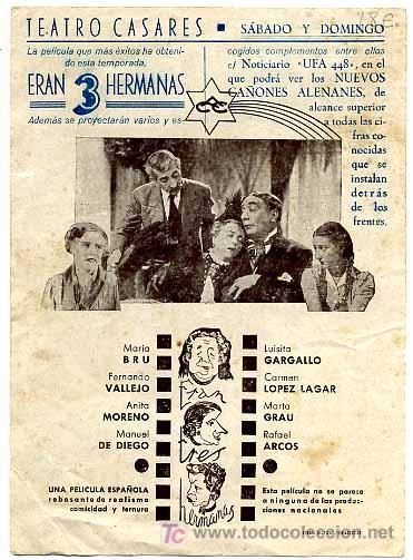Cine: ERAN 3 HERMANAS, , SENCILLO    ,   S522 - Foto 1