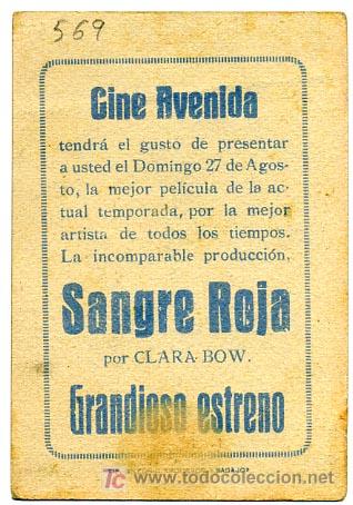 Cine: SANGRE ROJA , TARJETA    ,   S569 - Foto 2