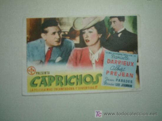 Cine: CAPRICHOS. ALBERT PREJEAN. JEAN PAREDES. - Foto 1