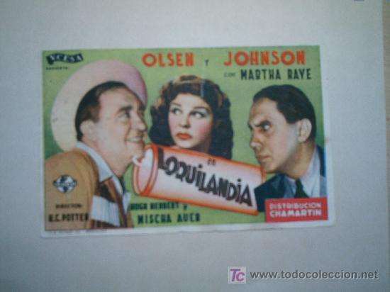 Cine: LOQUILANDIA. OLSEN Y JOHNSON CON MARTHA RAYE. - Foto 1