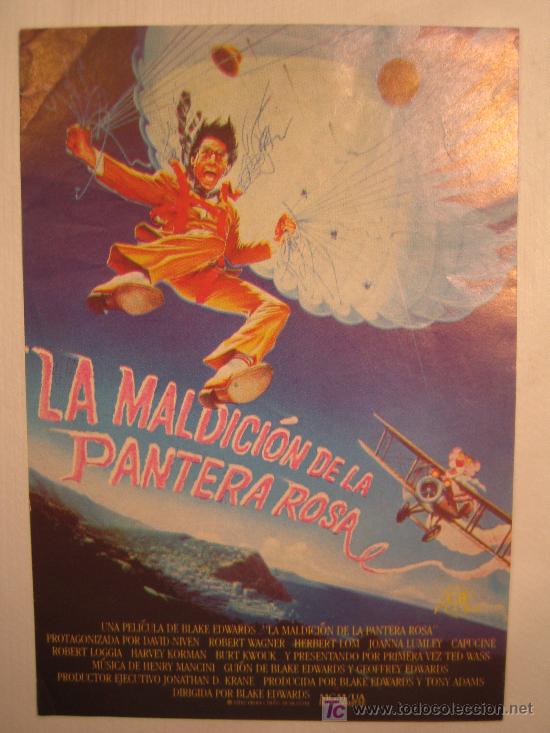 Cine: La maldicion de la Pantera Rosa - folleto mano original - pink panther cb films