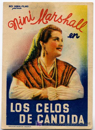 Cine: PTCC 527 LOS CELOS DE CANDIDA PROGRAMA SENCILLO REY SORIA NINI MARSHALL raro - Foto 1