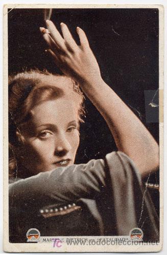 Cine: PTCC 506 FATALIDAD PROGRAMA TARJETA PARAMOUNT MARLENE DIETRICH A - Foto 1