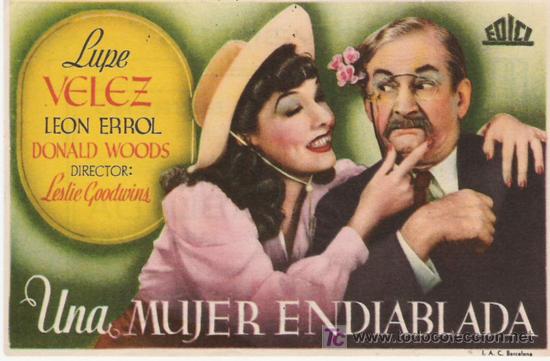 Flyers Publicitaires de Films Anciens: UNA MUJER ENDIABLADA