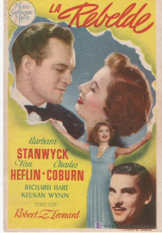 Flyers Publicitaires de Films Anciens: LA REBELDE