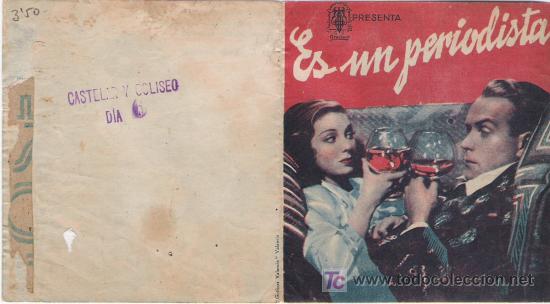 Flyers Publicitaires de Films Anciens: ES UN PERIODISTA     PROGRAMA DOBLE 4
